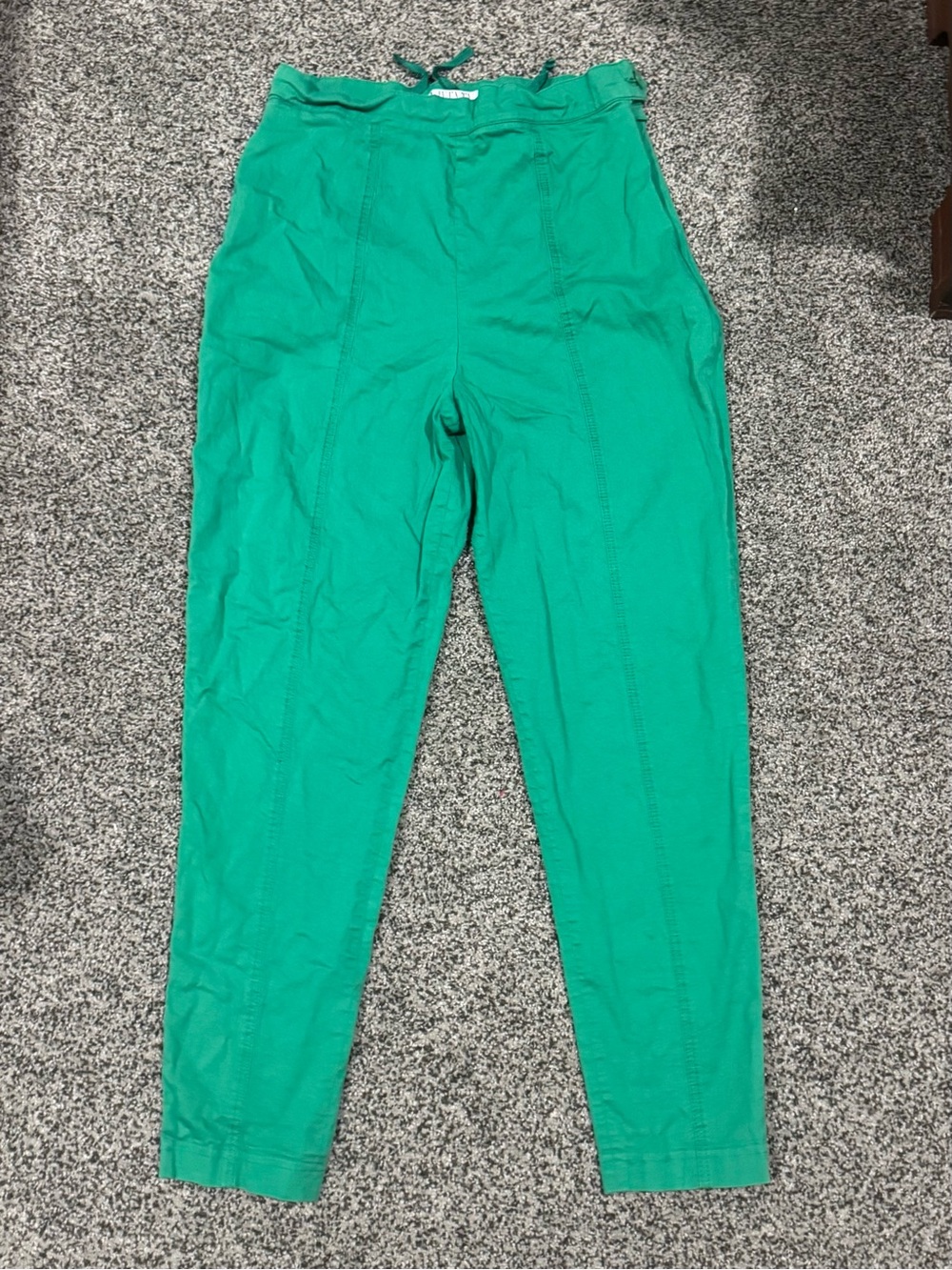 Vintage 90s Viventy Bright Green Carrot Pants – High Rise Tapered